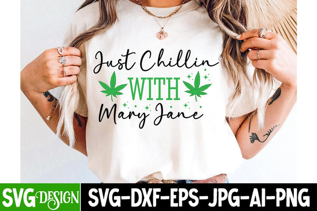 Just Chillin With Mary Jane SVG Design,Weed SVG Design,Cannabis SVG,Weed SVG Cut,Weed SVG Bundle,Weed Sublimation Design,Cannabis SVG Cut File,Weed SVG SVG BlackCatsMedia 