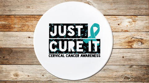 Just Cure It Cervical Cancer Awareness PNG | Teal Ribbon Sublimation Design | Cancer Support Sublimation Download Sublimation Print Perfect Design Shop 