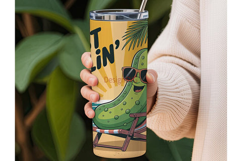 Just Dillin' 20oz Tumbler Wrap Sublimation DesignSVG 