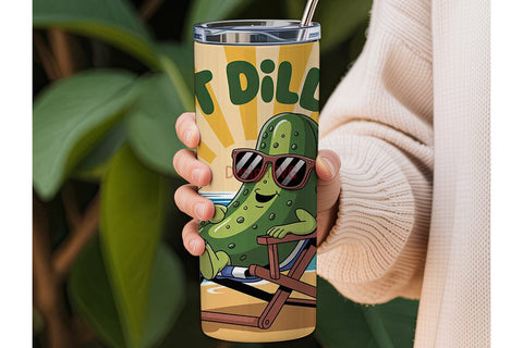 Just Dillin' 20oz Tumbler Wrap Sublimation DesignSVG 