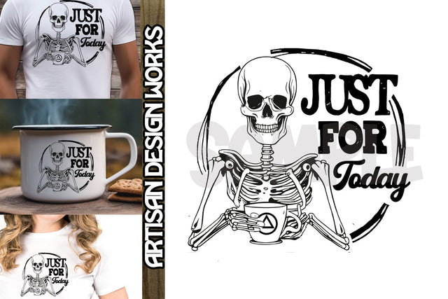 Just For Today-Recovery Sublimation Sublimation Whimsical Inklings 