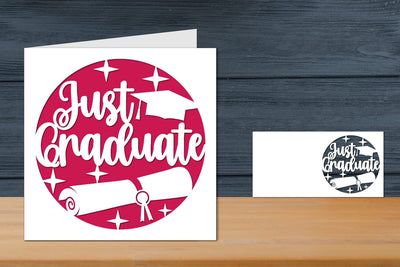 Just Graduate Card, Congratulations Card SVG zafrans studio 