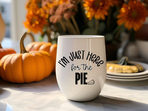 Just Here For The Pie | Funny Pie Lover SVG Design for Custom Crafts SVG So_Fontsy_VIP 