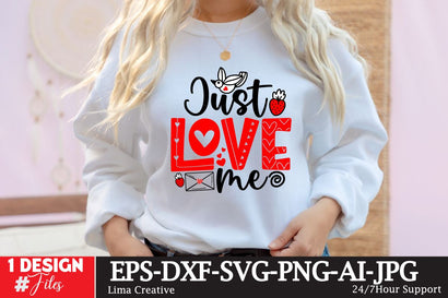 Just Love Me SVG Cut File, Valentine's Day SVG Design SVG Insomnia Std 