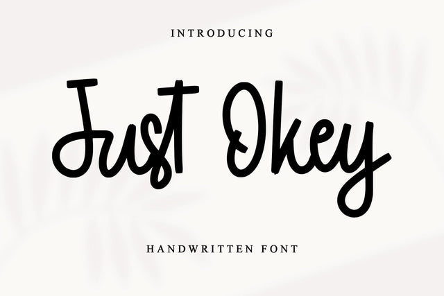 Just Okey - Handwritten Font Font Sakha Design Studio 