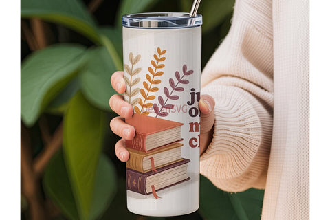 Just One More Chapter 20oz Tumbler Wrap Sublimation DesignSVG 