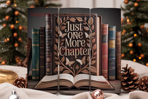 Just One More Chapter 20oz Tumbler Wrap Sublimation DesignSVG 