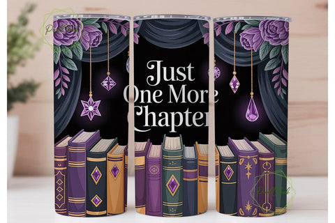 Just One More Chapter 20oz Tumbler Wrap Sublimation PixelChick 
