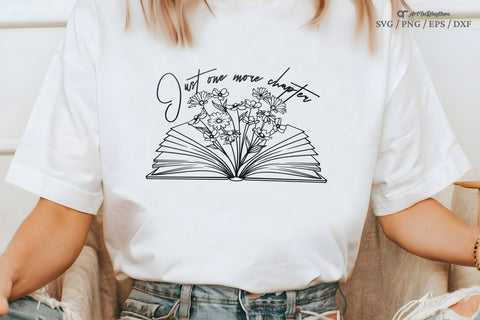 Just one more chapter Svg, Book with wildflowers Svg, Book Lover Svg, Book Svg SVG Artinrhythm shop 