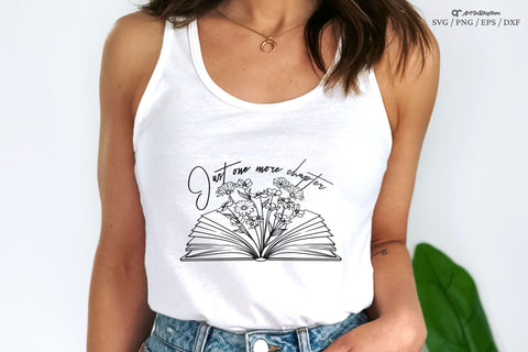 Just one more chapter Svg, Book with wildflowers Svg, Book Lover Svg, Book Svg SVG Artinrhythm shop 