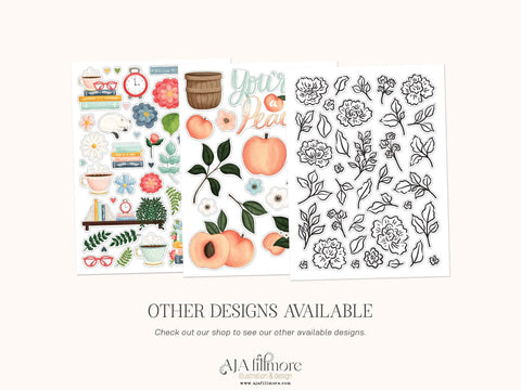 Just Peach Print then Cut Tags and Stickers SVG Aja Nicole Designs 