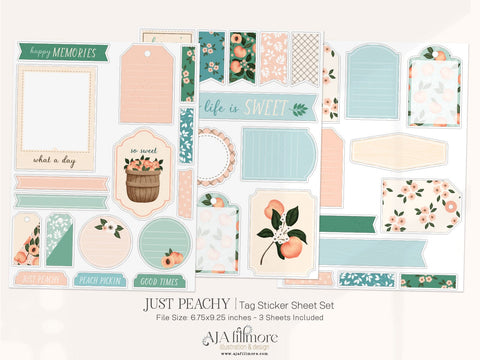 Just Peach Print then Cut Tags and Stickers SVG Aja Nicole Designs 