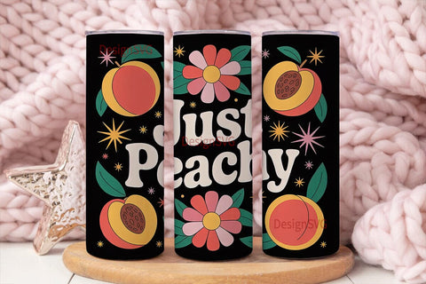 Just Peachy 20oz Tumbler Design Sublimation DesignSVG 