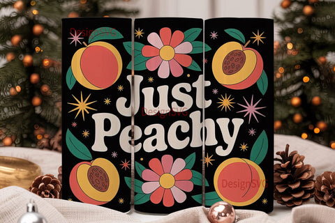 Just Peachy 20oz Tumbler Design Sublimation DesignSVG 