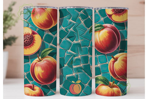 Just Peachy 20oz Tumbler Wrap Sublimation PixelChick 