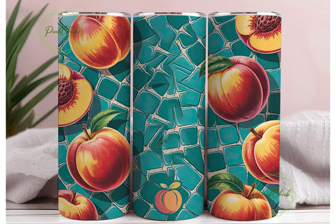 Just Peachy 20oz Tumbler Wrap Sublimation PixelChick 