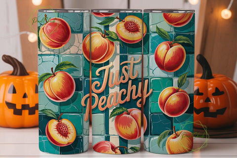 Just Peachy 20oz Tumbler Wrap Sublimation PixelChick 