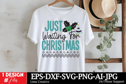 Just Waiting for Christmas SVG Cut File, Christmas SVG Cut File,Christmas SVG Bundle,Christmas Sublimation PNG ,Christmas Clipart SVG Insomnia Std 