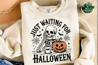 Just Waiting for Halloween PNG Designs Sublimation shah alam 