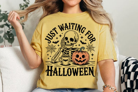 Just Waiting for Halloween PNG Designs Sublimation Shahin alam 