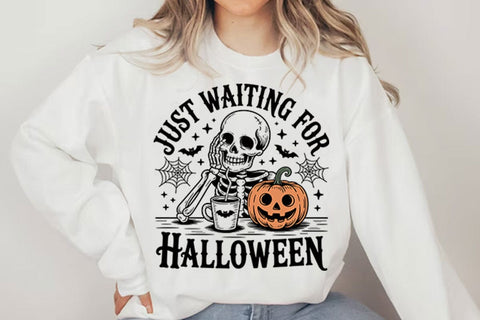 Just Waiting for Halloween PNG Designs Sublimation Shahin alam 