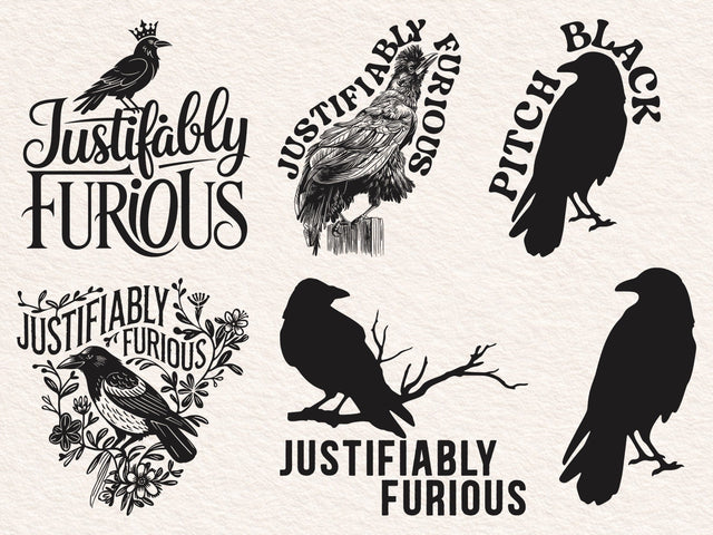 Justifiably Furious Raven Svg, Anti-Patriarchy Raven Svg, Feminist Rage svg, Women Rights svg, Justice Human Rights SVG DesignDestine 