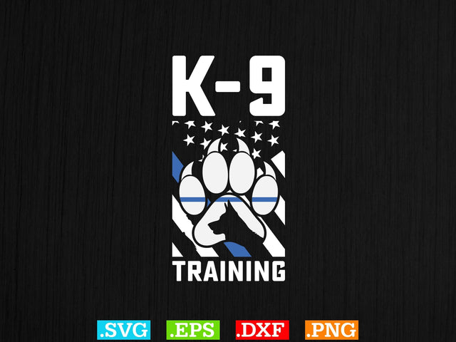 K-9 Training Shirt, Police Svg, Back the Blue Svg, Thin Blue Line Svg, Police Officer Svg, Police Wife Svg, Distressed Flag SVG Creativeart88 