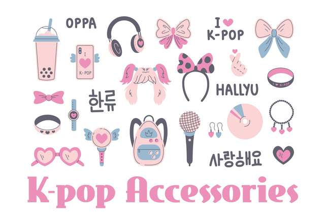 K-pop Accessories PNG Clipart Sublimation Rin Green 
