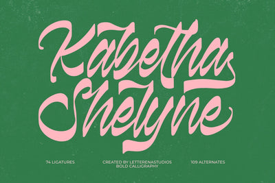 Kabetha Shelyne - Bold Calligraphy Font Font Letterena Studios 