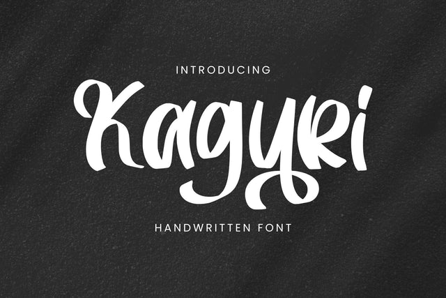 Kaguri - Handwritten Font Font Sakha Design Studio 