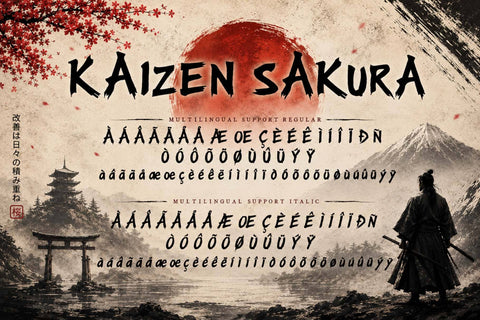 Kaizen Sakura Font Prasetya Letter 