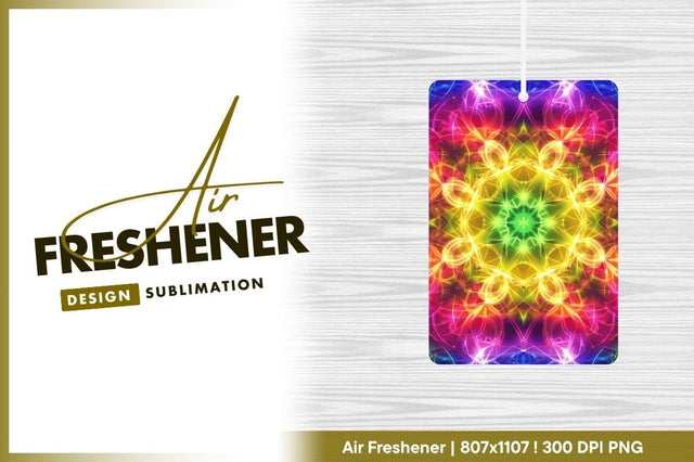 Kaleidoscope of Rainbow Colors Abstract Glowing Mandala Pattern Sublimation Regulrcrative 