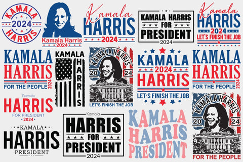 Kamala Harris 2024 SVG Bundle vol3, Kamala Harris bundle, Kamala Harris 2024 svg, Prosecutor vs felon, Madam President, Make the History, Harris for the people svg SVG Isabella Machell 