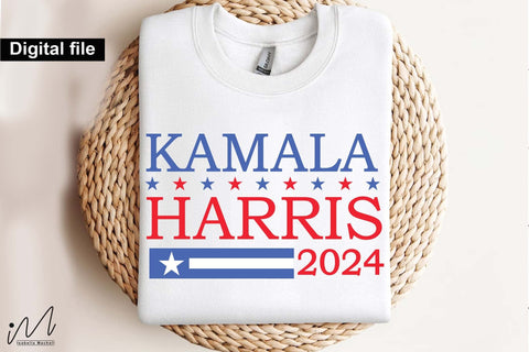 Kamala Harris 2024 svg, Camala Harris t-shirt, Madam President, Democratic t shirt, Camala Harris 2024 svg, Gift for Her, USA distress flag svg SVG Isabella Machell 
