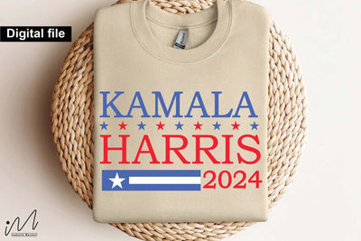 Kamala Harris 2024 svg, Camala Harris t-shirt, Madam President, Democratic t shirt, Camala Harris 2024 svg, Gift for Her, USA distress flag svg SVG Isabella Machell 