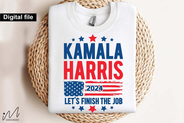 Kamala Harris let s finish the job svg, I'm voting Kamala,Kamala Harris 2024,Democratic t shirt,Kamala Harris svg,Gift for Her,Kamala Harris t shirt,Madam President SVG Isabella Machell 