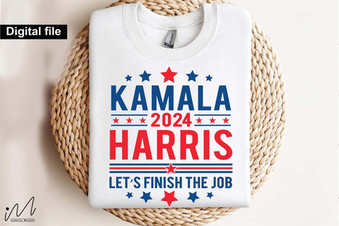 Kamala Harris let's finish the job svg, Camala Harris t-shirt, Madam President, Democratic t shirt, Camala Harris 2024 svg, Gift for Her SVG Isabella Machell 