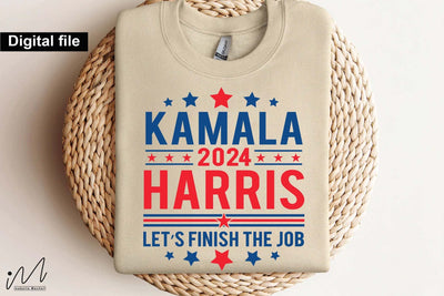 Kamala Harris let's finish the job svg, Camala Harris t-shirt, Madam President, Democratic t shirt, Camala Harris 2024 svg, Gift for Her SVG Isabella Machell 