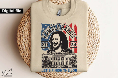 Kamala Harris Let's finish the job svg, Camala Harris t-shirt, Madam President, Democratic t shirt, Camala Harris 2024 svg, Gift for Her SVG Isabella Machell 