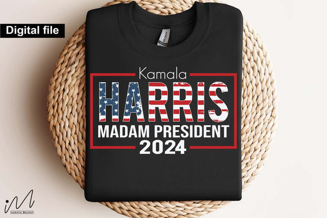 Kamala Harris madam president 2024 svg, Camala Harris t-shirt, Madam President, Democratic t shirt, Camala Harris 2024 svg, Gift for Her SVG Isabella Machell 