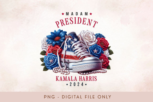 Kamala Harris PNG - Chucks & Pearls Sublimation BijouBay 