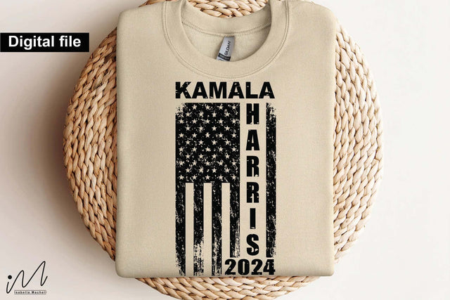 Kamala Harris USA flag svg, Camala Harris t-shirt, Madam President, Democratic t shirt, Camala Harris 2024 svg, Gift for Her SVG Isabella Machell 