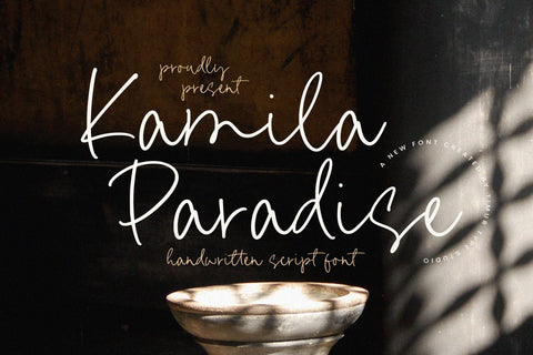 Kamila Paradise - Handwritten Script Font Font Timur type 