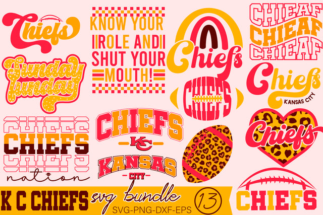 Kansas City Chiefs SVG Bundle,Chiefs Sweatshirt Bundle,PNG Bundle SVG BB Type Studios 
