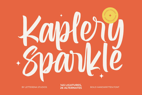 Kaplery Sparkle - Bold Handwritten Font Font Letterena Studios 
