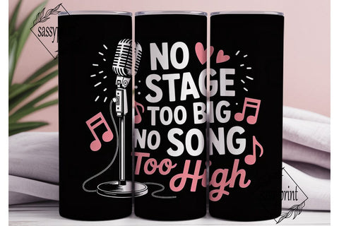 Karaoke Night 20oz Tumbler Wrap Sublimation sassyprint 