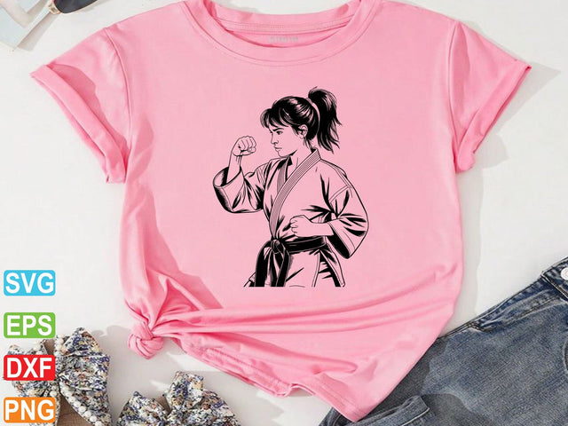 Karate Girl SVG, Karate Girl Clipart, Karate Lover Shirt SVG Creativeart88 