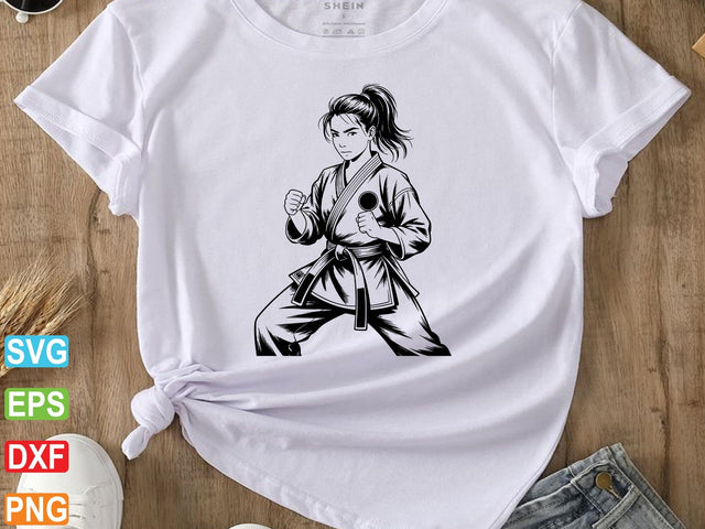Karate Girl SVG, Karate Girl Clipart, Karate Lover Shirt SVG Creativeart88 