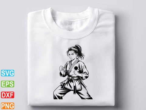 Karate Girl SVG, Karate Girl Clipart, Karate Lover Shirt SVG Creativeart88 