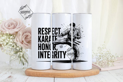 Karate Values 20oz Tumbler Wrap Sublimation sassyprint 